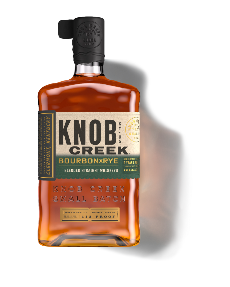 A bottle of Bourbon x Rye BlendedWhiskey