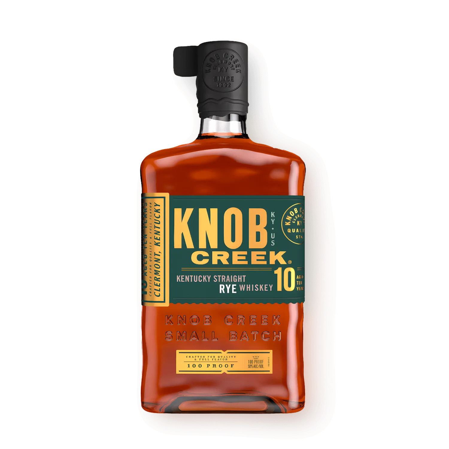 10 year old kentucky bottle whiskey knob creek