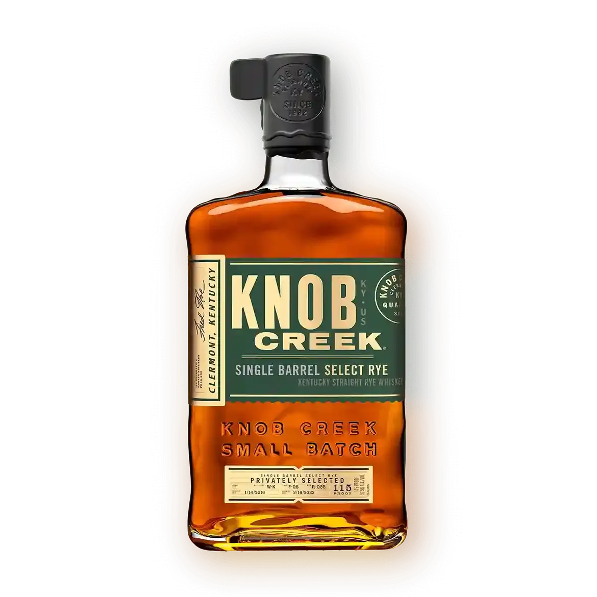 Single Barrel Select Kentucky Straight Rye Whiskey Bottle Knob Creek